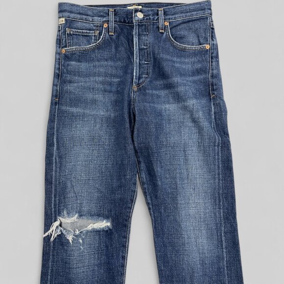 Citizens of Humanity Jeans 30 x 27 Liya High Rise Crop Distressed Women's 28 - Picture 4 of 13